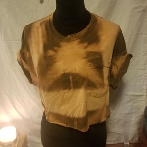 Bleached "Tie Dye" Crop Top